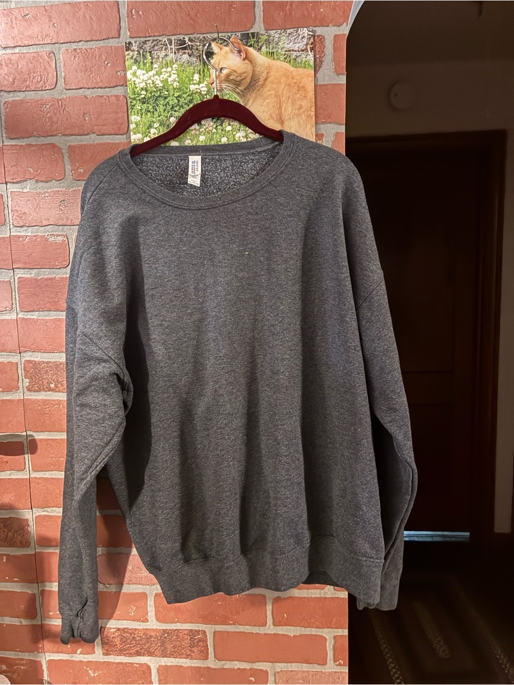 Jerzees Men's Charcoal Crewneck Sweater